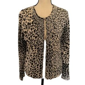 Cami leopard print size L cardigan
